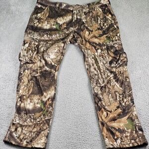 Shield Hunting Pants Mens XL Brown Realtree APX Camo Cargo S3 Polyester Lined